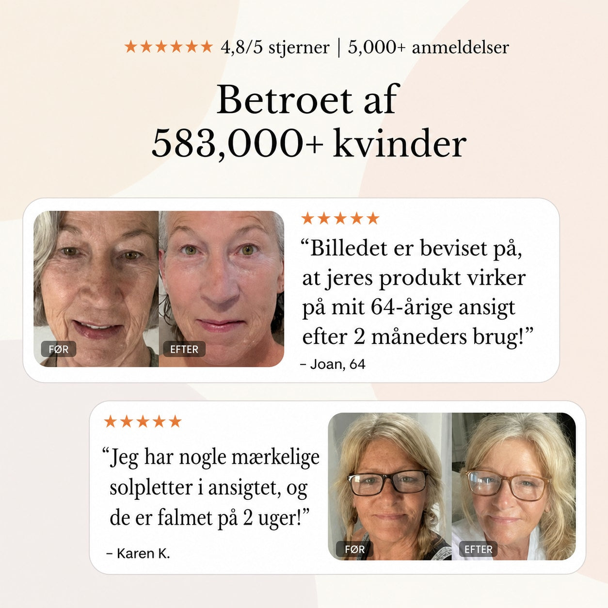 Det komplette system til modne kvinders hud