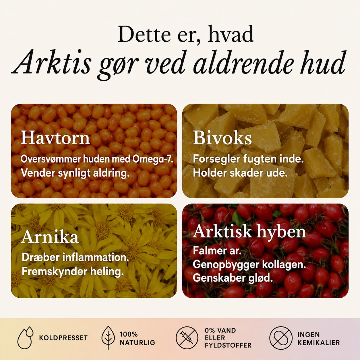Det komplette system til modne kvinders hud