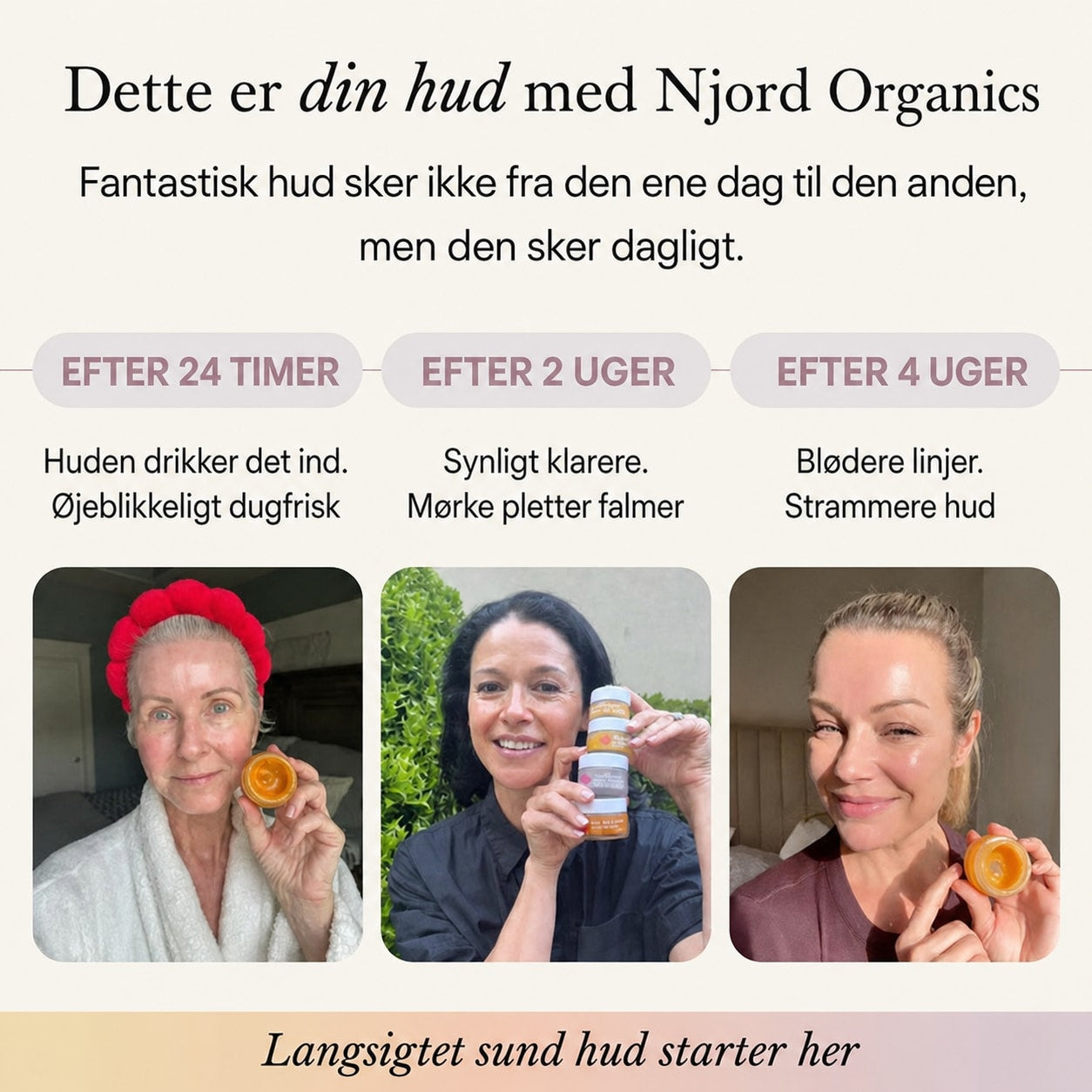 Det komplette system til modne kvinders hud